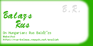 balazs rus business card